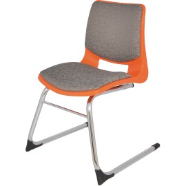 SILLA BOLD TRINEO CROMADA Y TAPIZADA